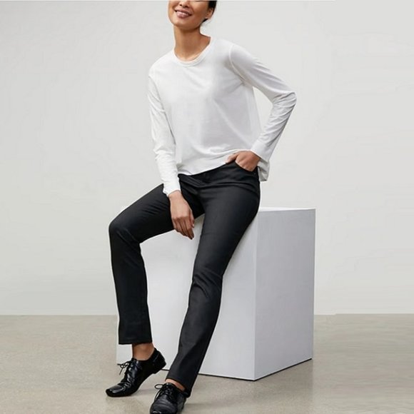 Lafayette 148 New York Thompson Waxed Denim Jeans - Picture 5 of 16